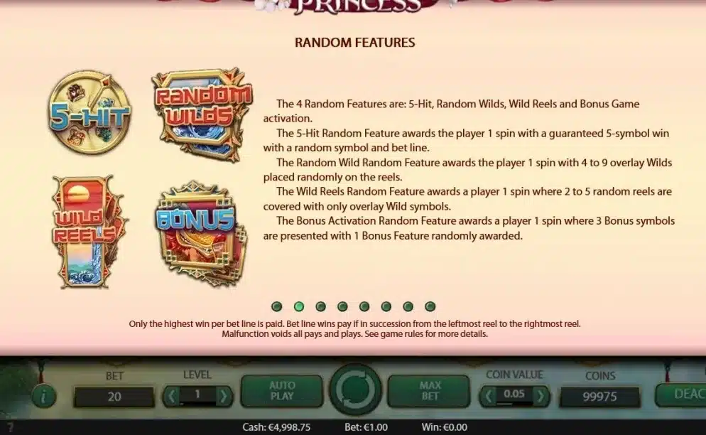 Koi Princess Slot rules for 5-Hit, Random Wilds, Wild Reels and Bonus Game Activation Koi Princess Slot rules for 5-Hit, Random Wilds, Wild Reels and Bonus Game Activation