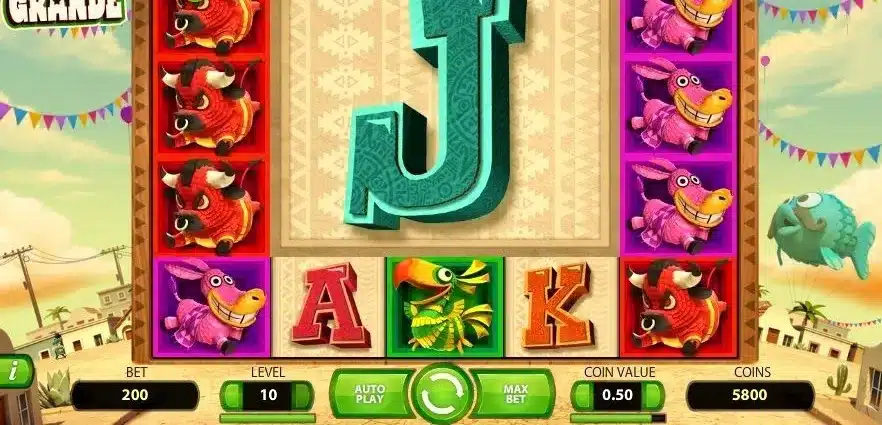Spinata Grande Slot reels with a colossal J symbol and coin-value controls Spinata Grande Slot reels with a colossal J symbol and coin-value controls