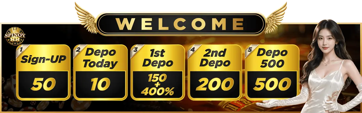 Spinoy88 welcome offers banner showing sign-up 50 and separate deposit rewards Spinoy88 welcome offers banner showing sign-up 50 and separate deposit rewards