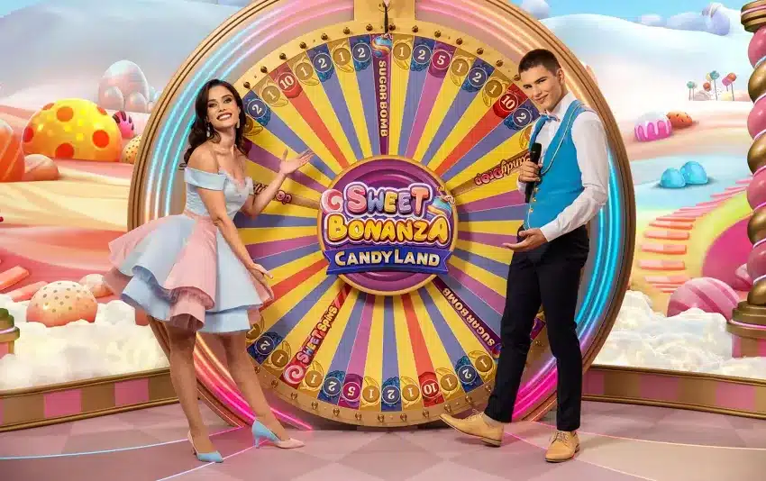 Sweet Bonanza CandyLand Slot live wheel and betting screen Sweet Bonanza CandyLand Slot live wheel and betting screen