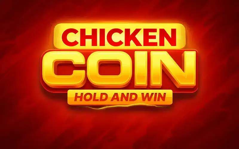 Chicken Coin Slot Hold and Win title artwork on a red and gold background