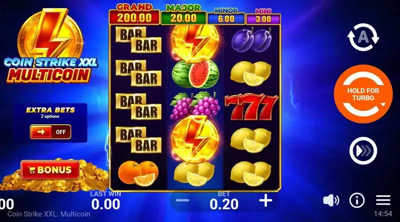 Coin Strike XXL Multicoin Slot reel grid and Coin feature symbols Coin Strike XXL Multicoin Slot reel grid and Coin feature symbols