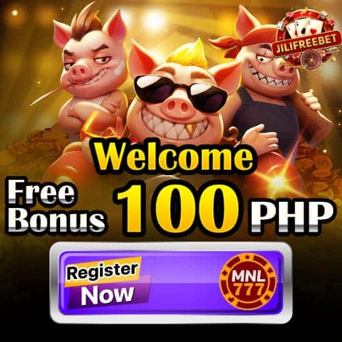 MNL777 Register Free 100 PHP welcome bonus artwork with casino game characters